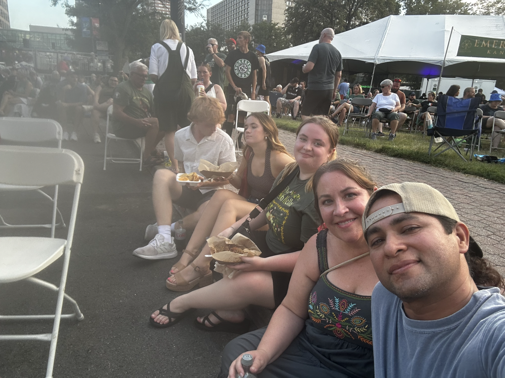 Enjoying the music at the KC Irish Fest
