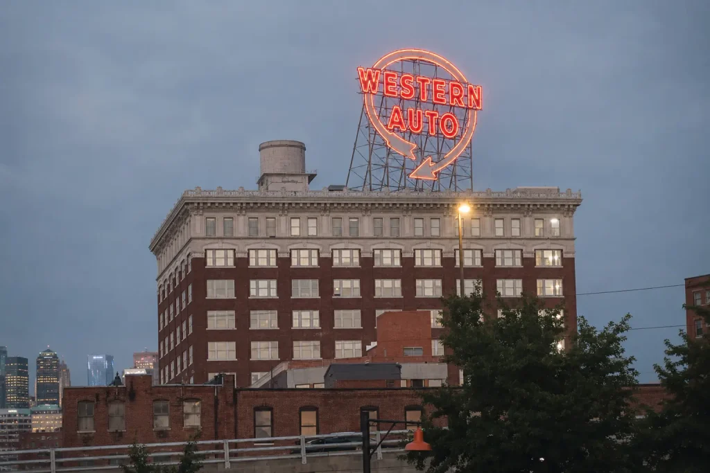 downtown kc western auto sign