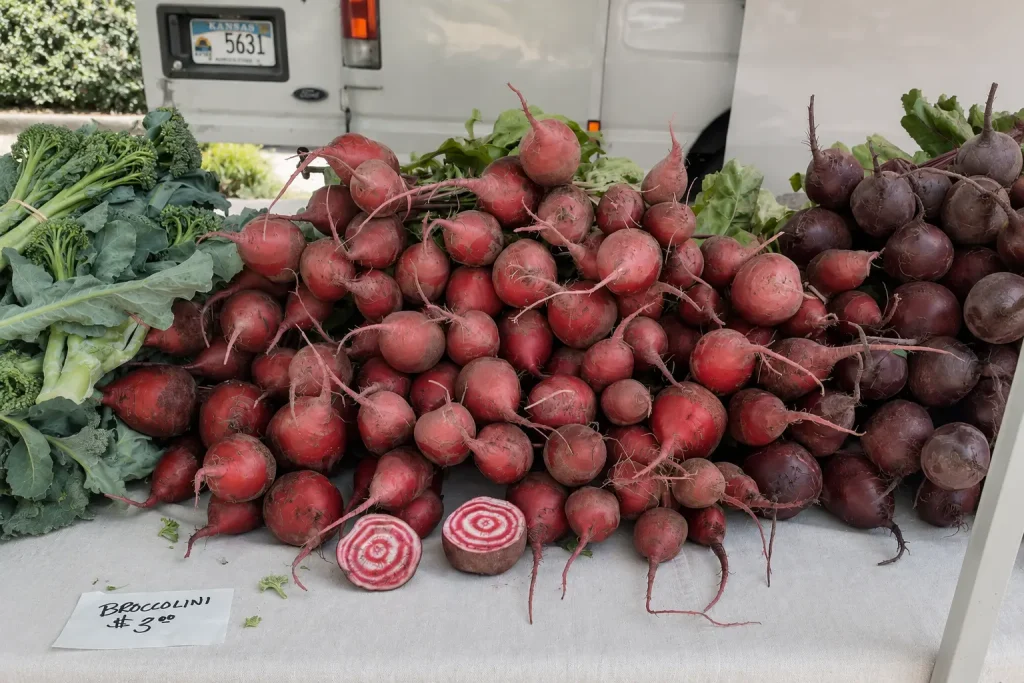 radishes at farmer's market